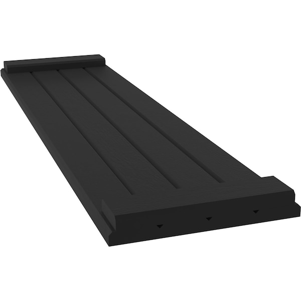 Ekena Millwork Americraft 4-Board Exterior Wood Joined Board-n-Batten Shutters w/ End Batten, ARW103BB414X44BLH, PR - ARW103BB414X44BLH