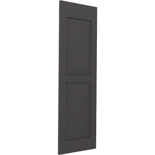 Ekena Millwork Americraft 2 Equal Raised Panel Exterior Real Wood Shutters, RW101RP18X55SMH, PR - RW101RP18X55SMH