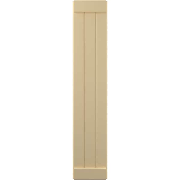 Ekena Millwork Americraft 3-Board Exterior Wood Joined Board-n-Batten Shutters w/ End Batten, ARW103BB311X63NTH, PR - ARW103BB311X63NTH