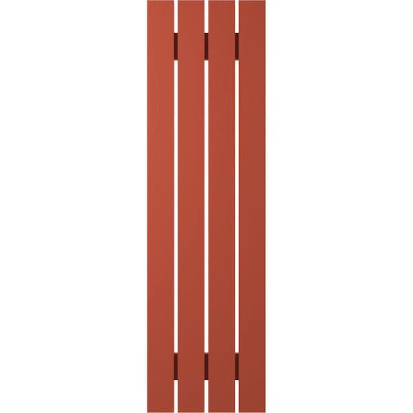Ekena Millwork Americraft 4-Board (2 Batten) Exterior Real Wood Spaced Board-n-Batten Shutters, ARW101SB415X59CLH, PR - ARW101SB415X59CLH