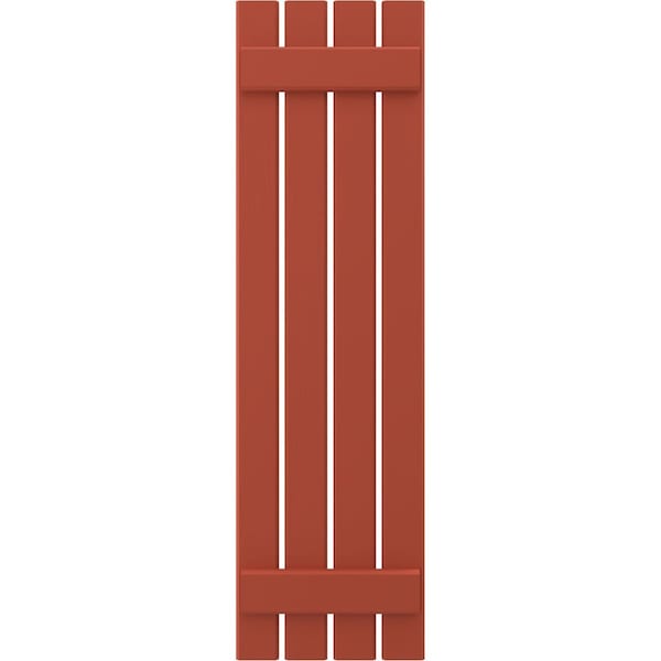 Ekena Millwork Americraft 4-Board (2 Batten) Exterior Real Wood Spaced Board-n-Batten Shutters, ARW101SB415X59CLH, PR - ARW101SB415X59CLH