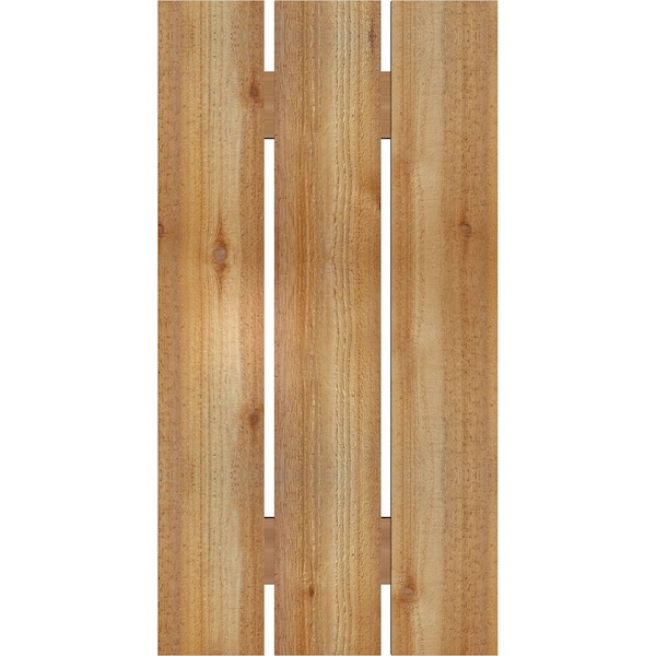 Ekena Millwork Spaced Board-n-Batten Shutters, Rough Sawn Western Red Cedar, 17 1/8W x 33H, PR - RBS06S17X033RWR
