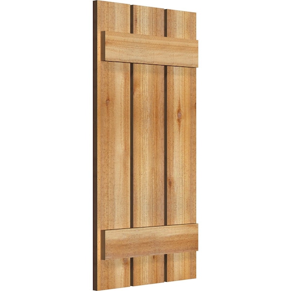 Ekena Millwork Spaced Board-n-Batten Shutters, Rough Sawn Western Red Cedar, 17 1/8W x 33H, PR - RBS06S17X033RWR