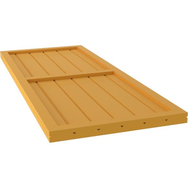 Ekena Millwork Americraft 6-Board Exterior Wood 2 Equal Panel Framed Board-n-Batten Shutters, ARW101BF621X38TUH, PR - ARW101BF621X38TUH