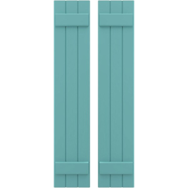 Ekena Millwork Americraft 3-Board (2 Batten) Exterior Real Wood Joined Board-n-Batten Shutters, ARW101BB311X31PTH, PR - ARW101BB311X31PTH