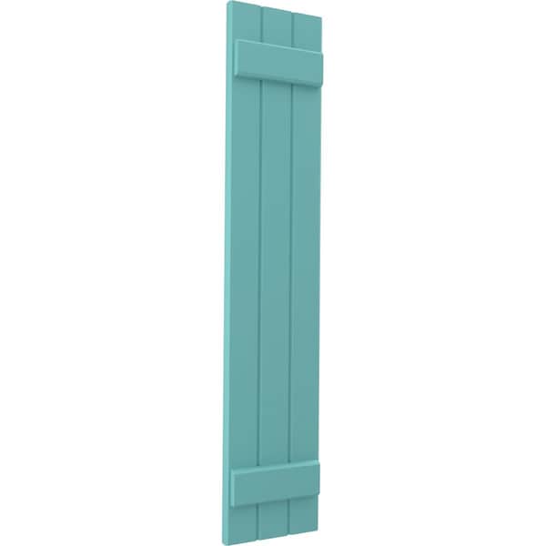 Ekena Millwork Americraft 3-Board (2 Batten) Exterior Real Wood Joined Board-n-Batten Shutters, ARW101BB311X31PTH, PR - ARW101BB311X31PTH
