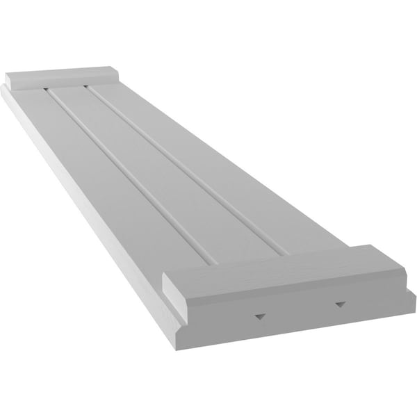 Ekena Millwork Americraft 3-Board Exterior Wood Joined Board-n-Batten Shutters w/ End Batten, ARW103BB311X54PRH - ARW103BB311X54PRH