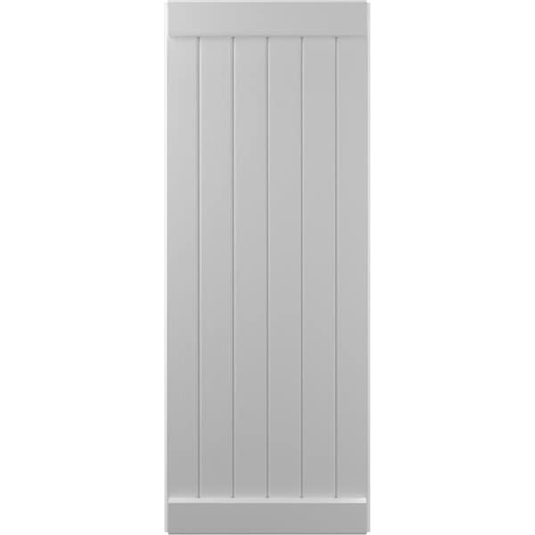 Ekena Millwork Americraft 6-Board Exterior Wood Joined Board-n-Batten Shutters w/ End Batten, ARW103BB621X81PRH - ARW103BB621X81PRH