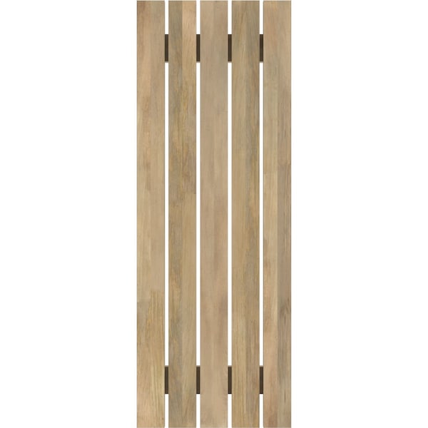 Ekena Millwork Americraft 5-Board (2 Batten) Exterior Real Wood Spaced Board-n-Batten Shutters, ARW101SB519X68UNH, PR - ARW101SB519X68UNH