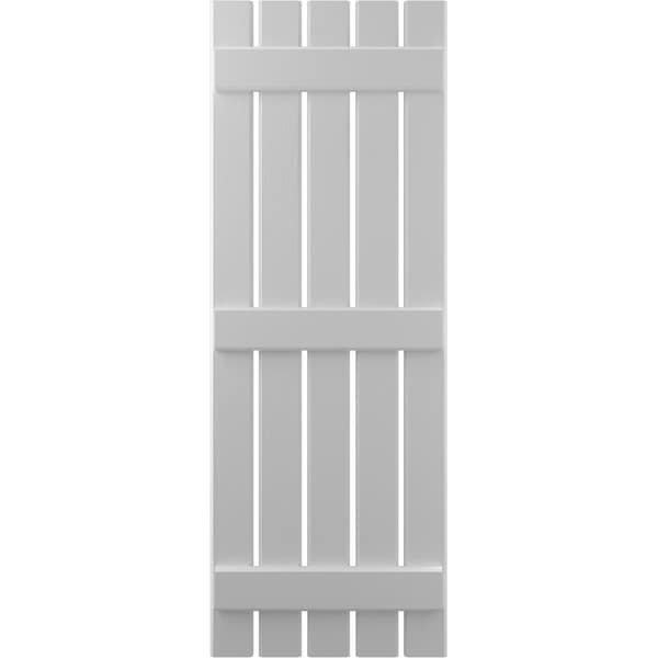 Ekena Millwork Americraft 5-Board (3 Batten) Exterior Real Wood Spaced Board-n-Batten Shutters, ARW401SB519X45PRH - ARW401SB519X45PRH