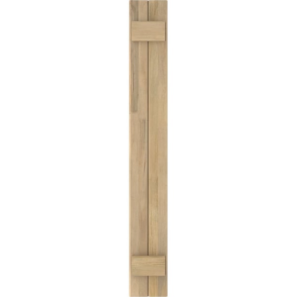 Ekena Millwork Americraft 2-Board (2 Batten) Exterior Real Wood Joined Board-n-Batten Shutters, ARW101BB207X38UNH, PR - ARW101BB207X38UNH