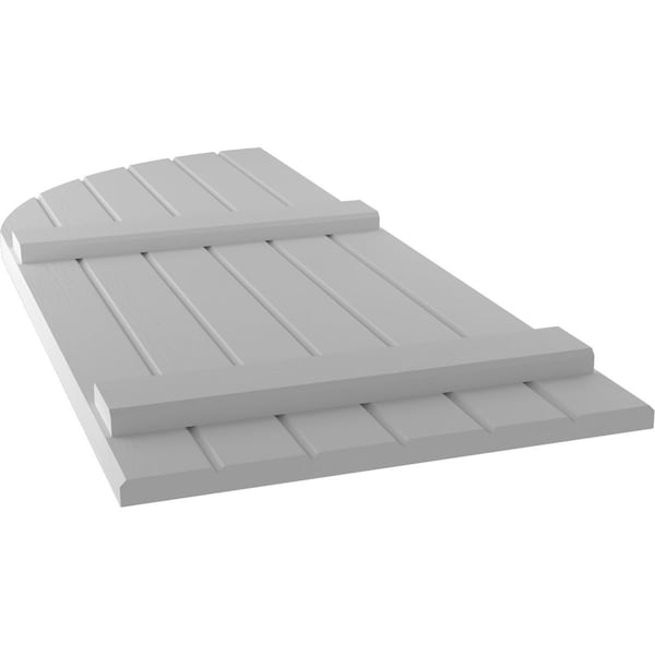 Ekena Millwork Americraft 6-Board (2 Batten) Wood Joined Board-n-Batten Shutters w/ Arch Top, ARW101BQ621X75PRH - ARW101BQ621X75PRH