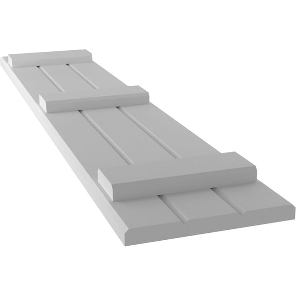 Ekena Millwork Americraft 3-Board (3 Batten) Exterior Real Wood Joined Board-n-Batten Shutters, ARW401BB311X53PRH - ARW401BB311X53PRH