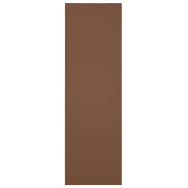 Ekena Millwork True Fit PVC Center Circle Arts & Crafts Fixed Mount Shutters, Burnt Toffee, 18W x 77H, PR - TFP001AC18X077BT