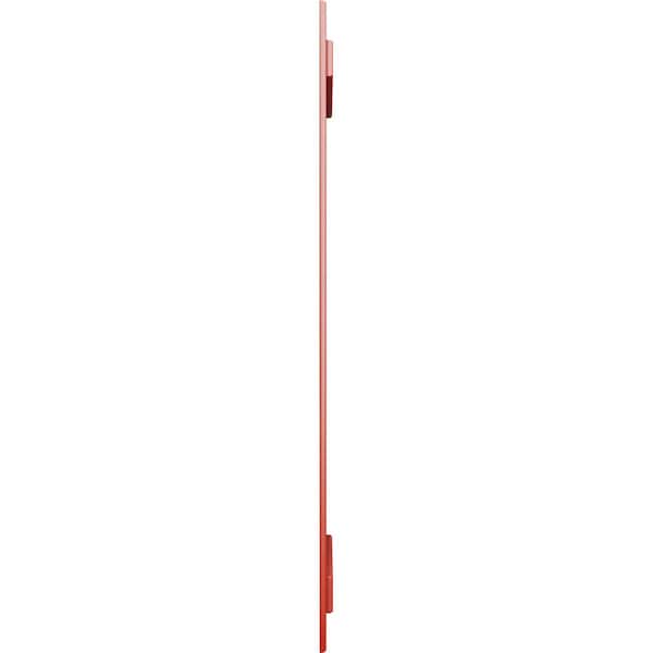 Ekena Millwork True Fit PVC Four Board Spaced Board-n-Batten Shutters, Fire Red , 23W x 58H, PR - TFP101SBF23X058BR