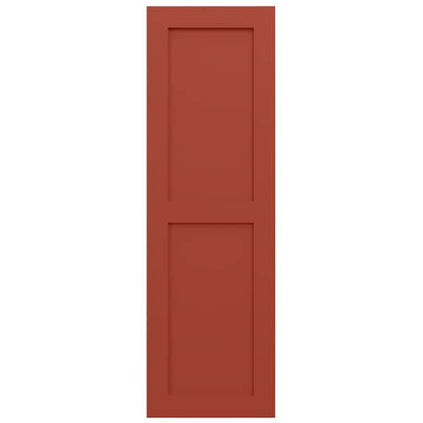 Ekena Millwork True Fit PVC Two Equal Flat Panel Shutters, Colorful Leaves, 18W x 57H, PR - TFP101FPF18X057CL