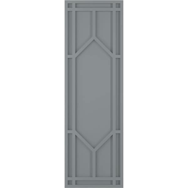 Ekena Millwork True Fit PVC Shaker Fixed Mount Shutters, Ocean Swell, 12W x 27H, PR - TFP001SK12X027CH
