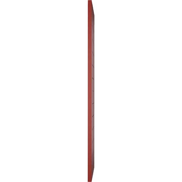 Ekena Millwork True Fit PVC Horizontal Slat Framed Modern Style Fixed Mount Shutters, Pepper Red, 15W x 31H, PR - TFP001HF15X031MR