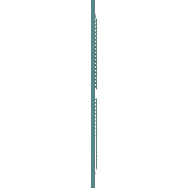 Ekena Millwork True Fit PVC, Two Equal Louver Shutters, Pure Turquoise, 18W x 26H, PR - TFP101LVF18X026PT