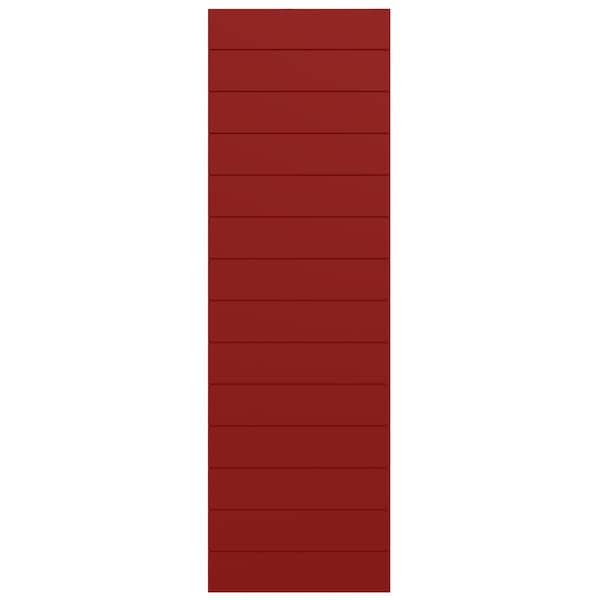 Ekena Millwork True Fit PVC Horizontal Slat Modern Style Fixed Mount Shutters, Fire Red, 12W x 45H, PR - TFP001HZ12X045BR