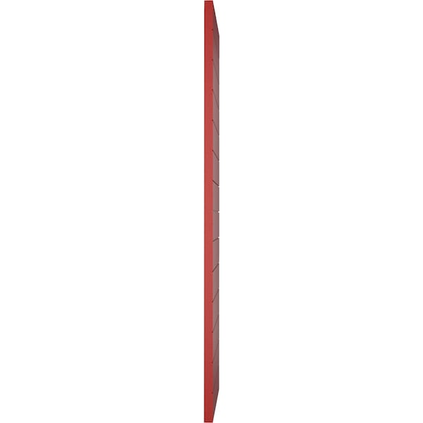 Ekena Millwork True Fit PVC Horizontal Slat Modern Style Fixed Mount Shutters, Fire Red, 12W x 45H, PR - TFP001HZ12X045BR