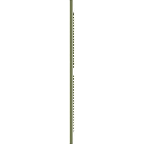 Ekena Millwork True Fit PVC Two Equal Louver Shutters, Moss Green, 18W x 34H, PR - TFP101LVF18X034MG