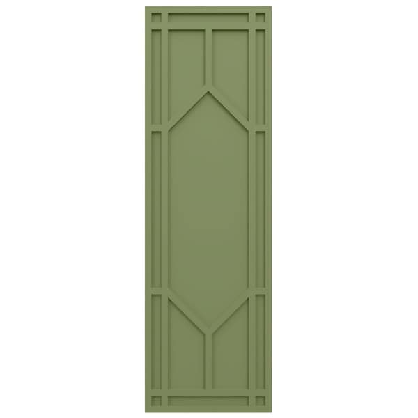 Ekena Millwork True Fit PVC Shaker Fixed Mount Shutters, Moss Green, 12W x 42H, PR - TFP001SK12X042MG