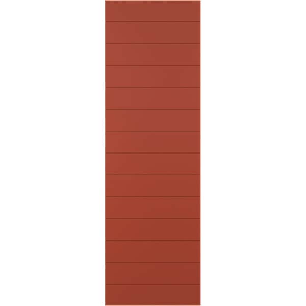 Ekena Millwork True Fit PVC Horizontal Slat Modern Style Fixed Mount Shutters, Colorful Leaves, 12W x 41H, PR - TFP001HZ12X041CL