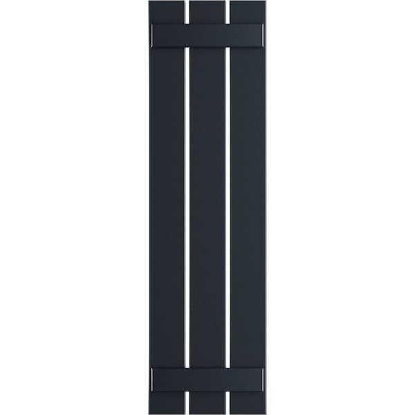 Ekena Millwork True Fit PVC Three Board Spaced Board-n-Batten Shutters, Starless Night Blue , 17 1/8W x 44H, PR - TFP101SBF17X044OB