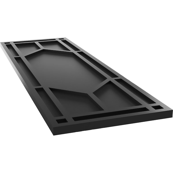Ekena Millwork True Fit PVC Shaker Fixed Mount Shutters, Black, 12W x 72H, PR - TFP001SK12X072BL