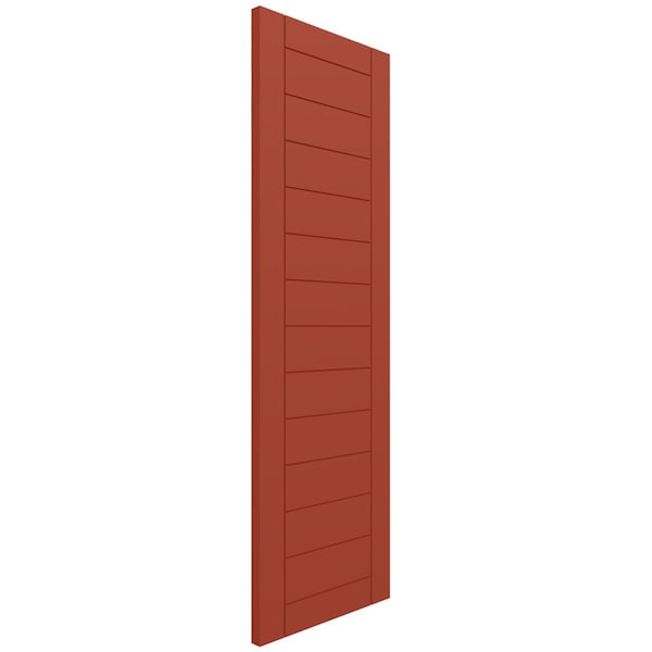 Ekena Millwork True Fit PVC Horizontal Slat Framed Modern Style Fixed Mount Shutters, Colorful Leaves, 12W x 32H, PR - TFP001HF12X032CL