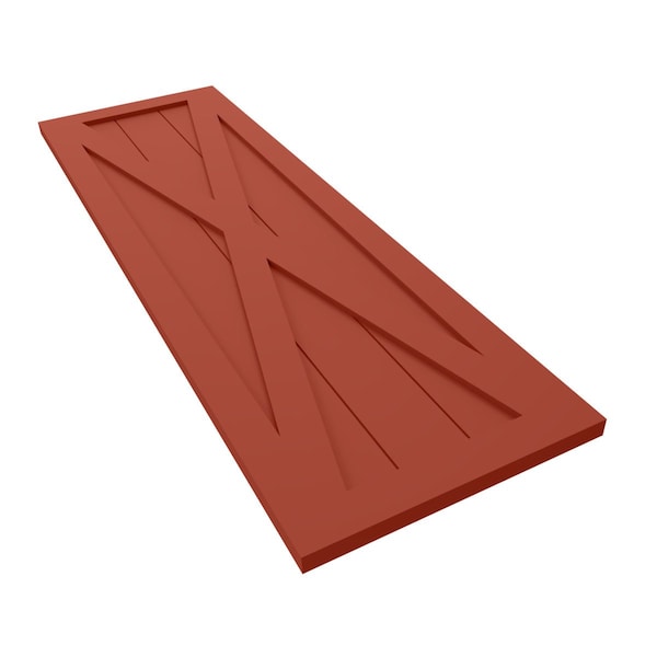 Ekena Millwork True Fit PVC Single X-Board Farmhouse Fixed Mount Shutters, Colorful Leaves, 15W x 79H, PR - TFP001FH15X079CL