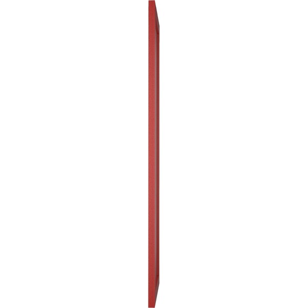 Ekena Millwork True Fit PVC Single Panel Herringbone Modern Style Fixed Mount Shutters, Fire Red, 15W x 78H, PR - TFP001HB15X078BR