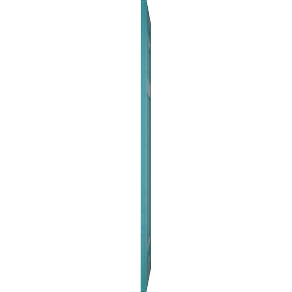Ekena Millwork True Fit PVC San Juan Capistrano Mission Style Fixed Mount Shutters, Antigua, 15W x 43H, PR - TFP001SJ15X043AN