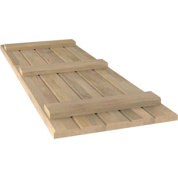 Ekena Millwork Americraft 5-Board (3 Batten) Exterior Real Wood Joined Board-n-Batten Shutters, ARW401BB518X40UNH, PR - ARW401BB518X40UNH