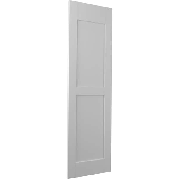 Ekena Millwork Americraft 2 Equal Flat Panel Exterior Real Wood Shutters, RW101FP18X48PRH - RW101FP18X48PRH