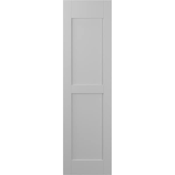 Ekena Millwork Americraft 2 Equal Flat Panel Exterior Real Wood Shutters, RW101FP18X48PRH - RW101FP18X48PRH