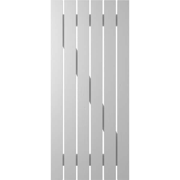 Ekena Millwork Americraft 6-Board (2 Batten) Wood Spaced Board-n-Batten Shutters w/ Z-Bar, ARW102SB623X80PRH - ARW102SB623X80PRH