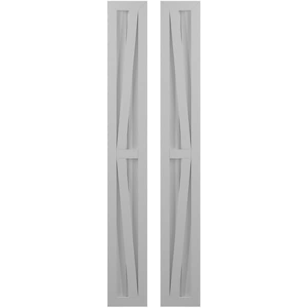 Ekena Millwork Americraft 2-Board Wood 2 Equal Panel Frmd Board-n-Batten Shutters w/ Dubl Z-Bar, ARW102BF207X57PRH - ARW102BF207X57PRH