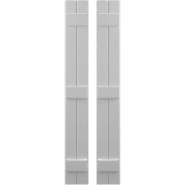 Ekena Millwork Americraft 2-Board (3 Batten) Exterior Real Wood Joined Board-n-Batten Shutters, ARW401BB207X40PRH - ARW401BB207X40PRH