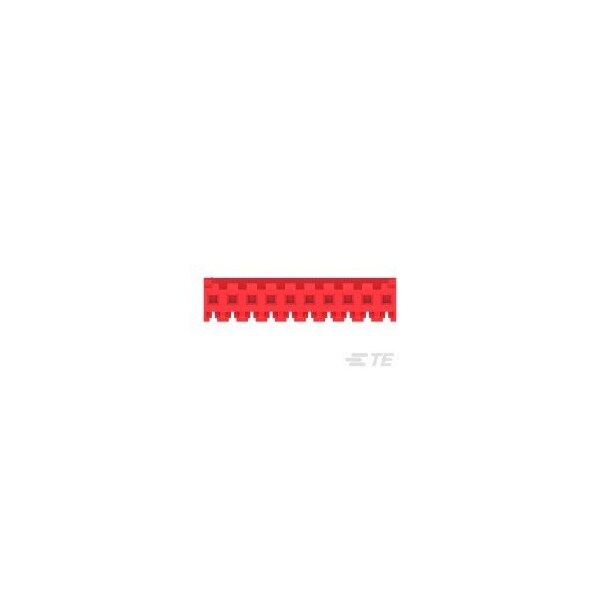 Conector de placa de Te Connectivity, 10 contactos, 1 fila, hembra, paso de 0.156 pulgadas, terminal IDC, bloqueo, rojo - 4-643819-0