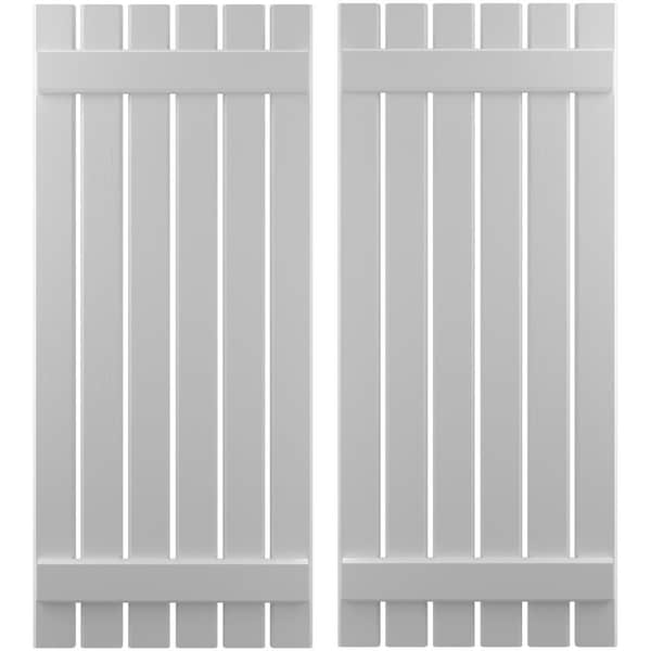 Ekena Millwork Americraft 6-Board (2 Batten) Exterior Real Wood Spaced Board-n-Batten Shutters, ARW101SB623X45PRH - ARW101SB623X45PRH