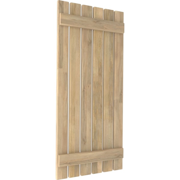Ekena Millwork Americraft 6-Board (2 Batten) Exterior Real Wood Spaced Board-n-Batten Shutters, ARW101SB623X71UNH, PR - ARW101SB623X71UNH