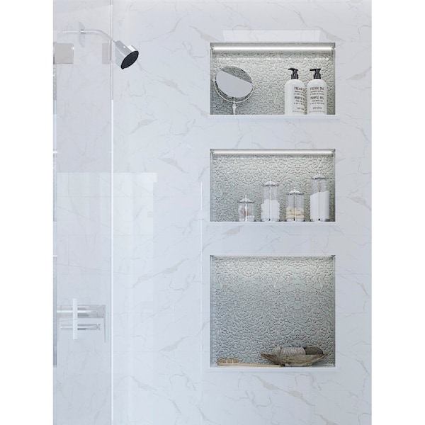 Apollo Tile White Pebble 4.83 sq.ft 11.8 in. x11.8 in. Glass Mosaic Tile, 5PK - APLGEM992EC19