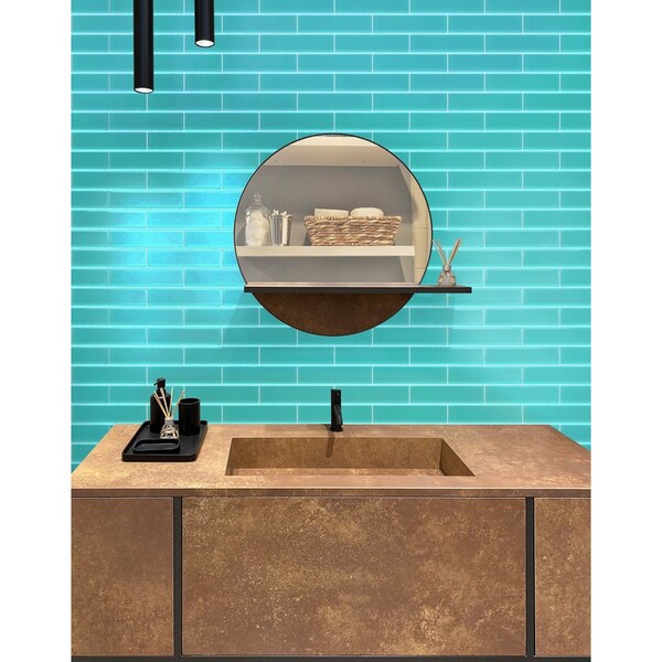 Apollo Tile 3X12 Frosted Grey Subway Glass Tile 5 Sq.Ft., 20PK - APLA99041M312EC109