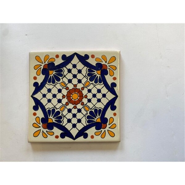 Bateria De Cocina 6 x 6 in. Mexican Decorative Tiles, L117, 4PK - BA3510714