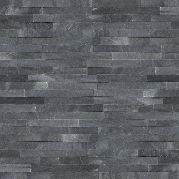 Msi Cosmic Black 3D Wave Ledger Panel "6 X 24" Honed Marble Wall Tile, 4PK - ZOR-PNL-0025