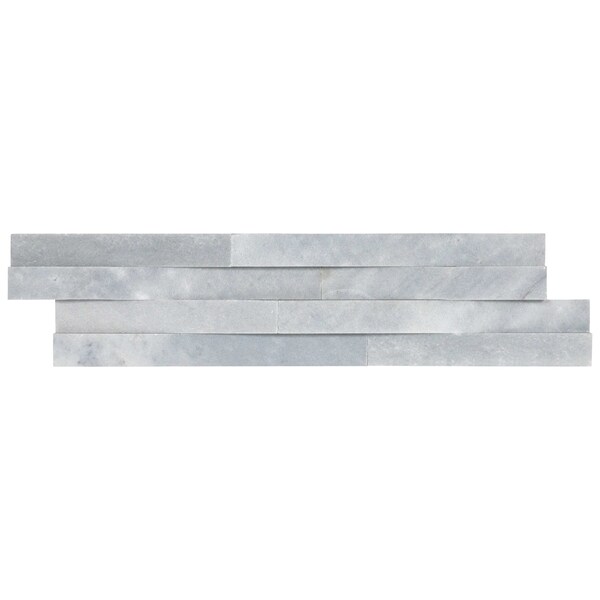 Msi Cosmic Gray 3D Wave Ledger Panel "6 X 24" Honed Marble Wall Tile, 4PK - ZOR-PNL-0029