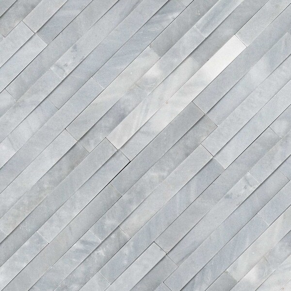 Msi Cosmic Gray 3D Wave Ledger Panel "6 X 24" Honed Marble Wall Tile, 4PK - ZOR-PNL-0029