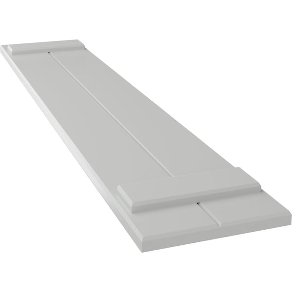 Ekena Millwork True Fit PVC Two Board Joined Board-n-Batten Shutters, Hailstorm Gray, 10 3/4W x 49H, PR - TFP101BBF11X049ST